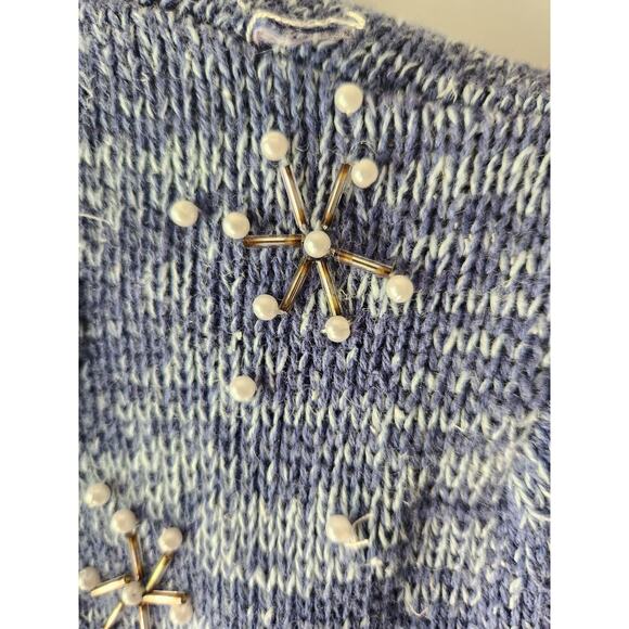 Christopher & Banks Hand Embroidered Christmas Holiday  Sweater Size Small - Picture 5 of 9